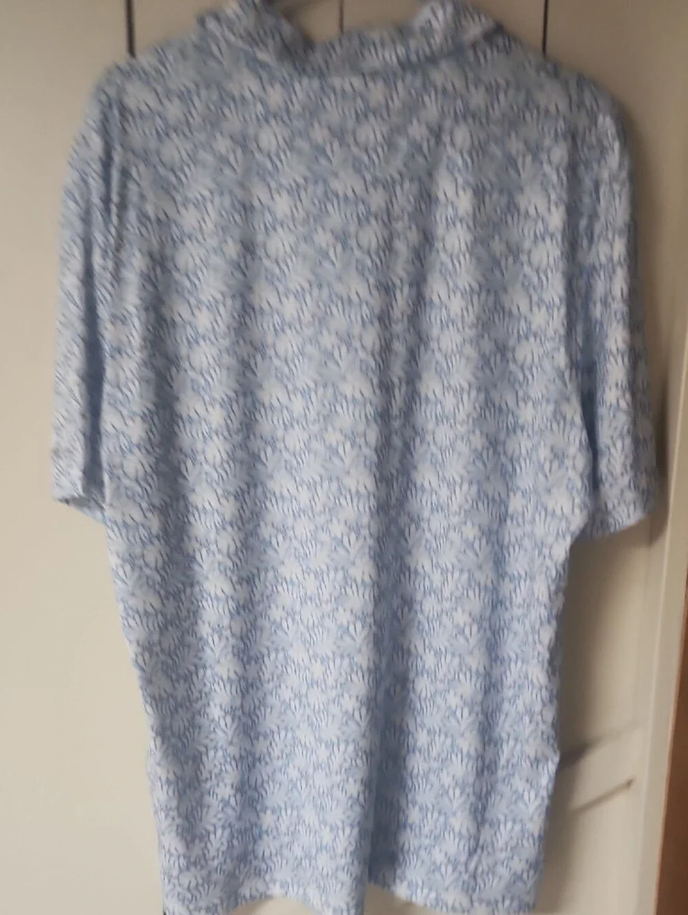 Hogan Men's Light Blue Floral Polo Shirt
